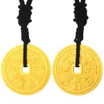 999 Pure Gold Nine-Syllable Mantra Bagua Pendant